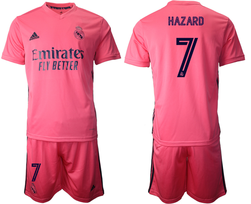Men 2020-2021 club Real Madrid away #7 pink Soccer Jerseys